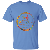 Bible Verse Men 5.3 oz. T-Shirt - "Psalm 73:26" Design 9 - Meditate Healing Christian Store