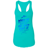 Bible Verses Ladies Ideal Racerback Tank - "Psalm 61:2" Design 14 - Meditate Healing Christian Store