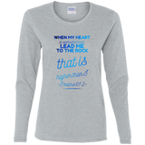 Bible Verse Ladies' Cotton Long Sleeve T-Shirt - "Psalm 61:2" Design 18 - Meditate Healing Christian Store