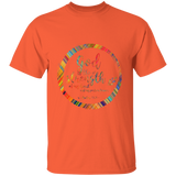 Bible Verse Men 5.3 oz. T-Shirt - "Psalm 73:26" Design 9 - Meditate Healing Christian Store