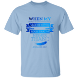 Bible Verse Men 5.3 oz. T-Shirt - "Psalm 61:2" Design 13 - Meditate Healing Christian Store