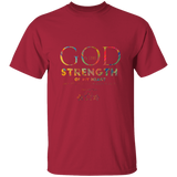 Bible Verse Men 5.3 oz. T-Shirt - "Psalm 73:26" Design 17 - Meditate Healing Christian Store