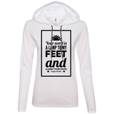 Bible Verse Ladies' Long Sleeve T-Shirt Hoodie - "Psalm 119:105" Design 2 (Black Font) - Meditate Healing Christian Store