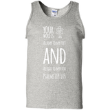 Bible Verse Men 100% Cotton Tank Top - "Psalm 119:105" Design 19 (White Font) - Meditate Healing Christian Store