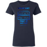 Bible Verses Ladies' 5.3 oz. T-Shirt - "Psalm 61:2" Design 5 - Meditate Healing Christian Store