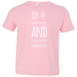 Bible Verse Toddler Jersey T-Shirt - "Psalm 119:105" Design 19 (White Font) - Meditate Healing Christian Store