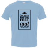 Bible Verse Toddler Jersey T-Shirt - "Psalm 119:105" Design 2 (Black Font) - Meditate Healing Christian Store