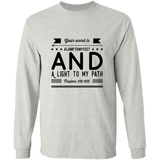 Bible Verse Long Sleeve  Ultra Cotton T-Shirt - "Psalm 119:105" Design 14 (Black Font) - Meditate Healing Christian Store