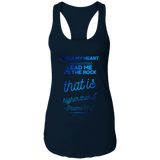 Bible Verses Ladies Ideal Racerback Tank - "Psalm 61:2" Design 18 - Meditate Healing Christian Store