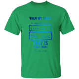 Bible Verse Men 5.3 oz. T-Shirt - "Psalm 61:2" Design 5 - Meditate Healing Christian Store