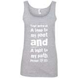 MeditateHealing.com | Bible Verse Ladies' 100% Ringspun Cotton Tank Top