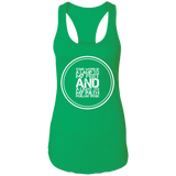 Bible Verse Ladies Ideal Racerback Tank - "Psalm 119:105" Design 8 (White Font) - Meditate Healing Christian Store