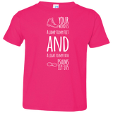Bible Verse Toddler Jersey T-Shirt - "Psalm 119:105" Design 20 (White Font) - Meditate Healing Christian Store