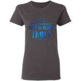 Bible Verses Ladies' 5.3 oz. T-Shirt - "Psalms 61:2" Design 11 - Meditate Healing Christian Store
