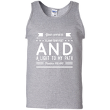 Bible Verse Men 100% Cotton Tank Top - "Psalm 119:105" Design 14 (White Font) - Meditate Healing Christian Store