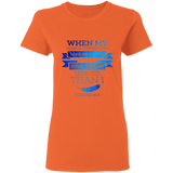 Bible Verses Ladies' 5.3 oz. T-Shirt - "Psalm 61:2" Design 13 - Meditate Healing Christian Store