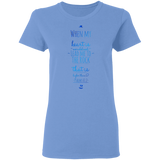 Bible Verses Ladies' 5.3 oz. T-Shirt - "Psalm 61:2" Design 3 - Meditate Healing Christian Store