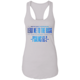 Bible Verses Ladies Ideal Racerback Tank - "Psalm 61:2" Design 4 - Meditate Healing Christian Store