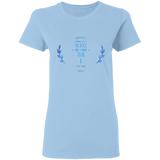 Bible Verses Ladies' 5.3 oz. T-Shirt - "Psalms 61:2" Design 10 - Meditate Healing Christian Store