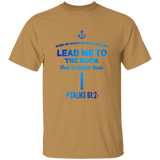 Bible Verse Men 5.3 oz. T-Shirt - "Psalm 61:2" Design 1 - Meditate Healing Christian Store