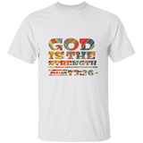 Bible Verse Men 5.3 oz. T-Shirt - "Psalm 73:26" Design 3 - Meditate Healing Christian Store