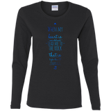 Bible Verse Ladies' Cotton Long Sleeve T-Shirt - "Psalms 61:2" Design 3 - Meditate Healing Christian Store
