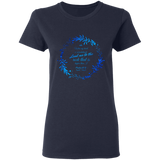 Bible Verses Ladies' 5.3 oz. T-Shirt - "Psalm 61:2" Design 19 - Meditate Healing Christian Store