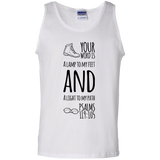 Bible Verse Men 100% Cotton Tank Top - "Psalm 119:105" Design 20 (Black Font) - Meditate Healing Christian Store