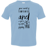 Bible Verse Toddler Jersey T-Shirt - "Psalm 119:105" Design 18 (Black Font) - Meditate Healing Christian Store