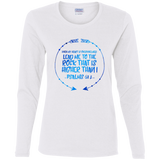 Bible Verse Ladies' Cotton Long Sleeve T-Shirt - "Psalm 61-2" Design 8 - Meditate Healing Christian Store