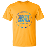 Bible Verse Men 5.3 oz. T-Shirt - "Psalm 61:2" Design 8 - Meditate Healing Christian Store