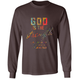 Bible Verse Long Sleeve Ultra Cotton T-Shirt - "Psalm 73:26" Design 6 - Meditate Healing Christian Store