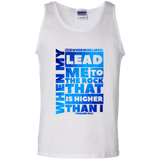 Bible Verse Men 100% Cotton Tank Top - "Psalm 61:2" Design 20 - Meditate Healing Christian Store