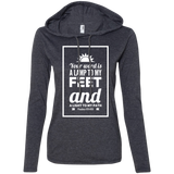 Bible Verse Ladies' Long Sleeve T-Shirt Hoodie - "Psalm 119:105" Design 2 (White Font) - Meditate Healing Christian Store