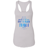 Bible Verses Ladies Ideal Racerback Tank - "Psalm 61:2" Design 11 - Meditate Healing Christian Store
