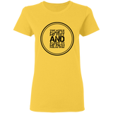 Bible Verse Ladies' 5.3 oz. T-Shirt - "Psalm 119:105" Design 8 (Black Font) - Meditate Healing Christian Store