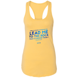 Bible Verses Ladies Ideal Racerback Tank - "Psalm 61:2" Design 12 - Meditate Healing Christian Store