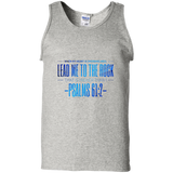 Bible Verse Men 100% Cotton Tank Top - "Psalm 61:2" Design 4 - Meditate Healing Christian Store
