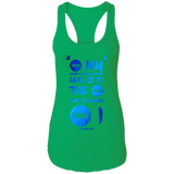 Bible Verses Ladies Ideal Racerback Tank - "Psalm 61:2" Design 9 - Meditate Healing Christian Store