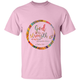 Bible Verse Men 5.3 oz. T-Shirt - "Psalm 73:26" Design 9 - Meditate Healing Christian Store