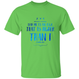 Bible Verse Men 5.3 oz. T-Shirt - "Psalm 61:2" Design 11 - Meditate Healing Christian Store