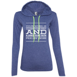 Bible Verse Ladies' Long Sleeve T-Shirt Hoodie - "Psalm 119:105" Design 11 (White Font) - Meditate Healing Christian Store