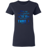 Bible Verses Ladies' 5.3 oz. T-Shirt - "Psalm 61:2" Design 6 - Meditate Healing Christian Store
