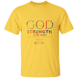 Bible Verse Men 5.3 oz. T-Shirt - "Psalm 73:26" Design 17 - Meditate Healing Christian Store