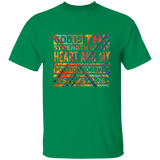 Bible Verse Men 5.3 oz. T-Shirt - "Psalm 73:26" Design 5 - Meditate Healing Christian Store