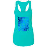Bible Verses Ladies Ideal Racerback Tank - "Psalm 61:2" Design 20 - Meditate Healing Christian Store