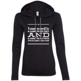 Bible Verse Ladies' Long Sleeve T-Shirt Hoodie - "Psalm 119:105" Design 10 (White Font) - Meditate Healing Christian Store