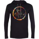 Bible Verse Men Long Sleeve T-Shirt Hoodie - "Psalm 73:26" Design 9 - Meditate Healing Christian Store