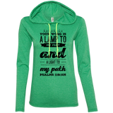 Bible Verse Ladies' Long Sleeve T-Shirt Hoodie - "Psalm 119:105" Design 17 (Black Font) - Meditate Healing Christian Store