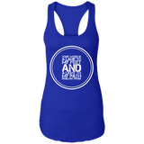 Bible Verse Ladies Ideal Racerback Tank - "Psalm 119:105" Design 8 (White Font) - Meditate Healing Christian Store